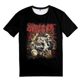 Мужская футболка 3D с принтом Slipknot в Тюмени, 100% полиэфир | прямой крой, круглый вырез горловины, длина до линии бедер | альтернативный | американская | глэм | готик | гранж | группа | метал | модные | музыка | пост | рок | хард