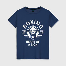 Женская футболка хлопок с принтом Бокс - сердце льва в Тюмени, 100% хлопок | прямой крой, круглый вырез горловины, длина до линии бедер, слегка спущенное плечо | box | boxing | bruce lee | champion | dragon | fight | fighter | judo | muay thai | team | tiger | ufc | али | боевые | боец | бой | бокс | боксер | борьба | брюс ли | воин | дзюдо | дракон | единоборства | искусство | карате | контакт | кулак | лев