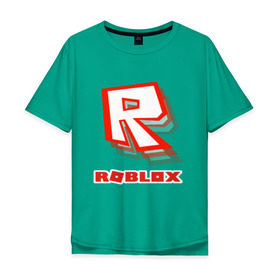 Мужская футболка хлопок Oversize с принтом Roblox в Тюмени, 100% хлопок | свободный крой, круглый ворот, “спинка” длиннее передней части | play | roblox | детская | для детей | игра | онлайн | ребенку | роблокс | роболкс | симулятор