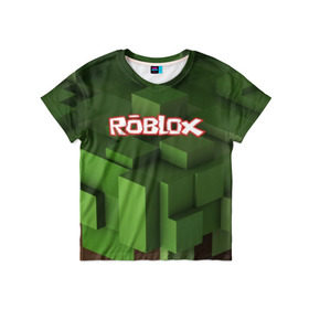 Детская футболка 3D с принтом Roblox в Тюмени, 100% гипоаллергенный полиэфир | прямой крой, круглый вырез горловины, длина до линии бедер, чуть спущенное плечо, ткань немного тянется | play | roblox | детская | для детей | игра | онлайн | ребенку | роблокс | роболкс | симулятор