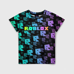 Детская футболка 3D с принтом Roblox в Тюмени, 100% гипоаллергенный полиэфир | прямой крой, круглый вырез горловины, длина до линии бедер, чуть спущенное плечо, ткань немного тянется | roblox   массовая многопользовательская онлайн игра