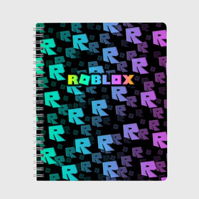 Тетрадь с принтом Roblox в Тюмени, 100% бумага | 48 листов, плотность листов — 60 г/м2, плотность картонной обложки — 250 г/м2. Листы скреплены сбоку удобной пружинной спиралью. Уголки страниц и обложки скругленные. Цвет линий — светло-серый
 | roblox   массовая многопользовательская онлайн игра