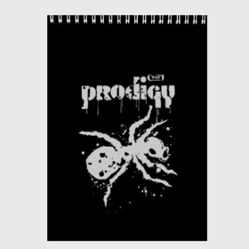 Скетчбук с принтом The Prodigy логотип в Тюмени, 100% бумага
 | 48 листов, плотность листов — 100 г/м2, плотность картонной обложки — 250 г/м2. Листы скреплены сверху удобной пружинной спиралью | 2019 | album | art | break | dance | logo | music | prodigy | брейк | граффити | группа | заставка | лого | логотип | музыка | муравей | новый альбом | обложка альбома | продиджи