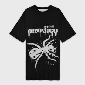 Платье-футболка 3D с принтом The Prodigy логотип в Тюмени,  |  | 2019 | album | art | break | dance | logo | music | prodigy | брейк | граффити | группа | заставка | лого | логотип | музыка | муравей | новый альбом | обложка альбома | продиджи