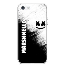 Чехол для iPhone 5/5S матовый с принтом Marshmello 3 в Тюмени, Силикон | Область печати: задняя сторона чехла, без боковых панелей | 