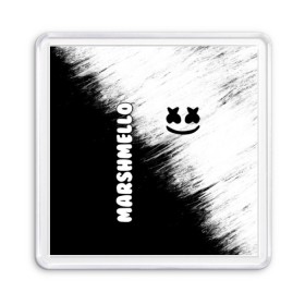 Магнит 55*55 с принтом Marshmello 3 в Тюмени, Пластик | Размер: 65*65 мм; Размер печати: 55*55 мм | 