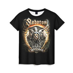 Женская футболка 3D с принтом Sabaton в Тюмени, 100% полиэфир ( синтетическое хлопкоподобное полотно) | прямой крой, круглый вырез горловины, длина до линии бедер | heavy metal | metal | sabaton | группы | метал | музыка | пауэр метал | рок | сабатон | хэви метал