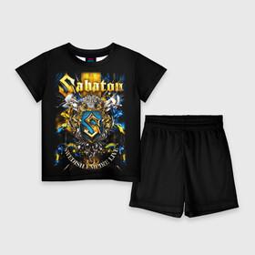 Детский костюм с шортами 3D с принтом Sabaton в Тюмени,  |  | heavy metal | metal | sabaton | группы | метал | музыка | пауэр метал | рок | сабатон | хэви метал