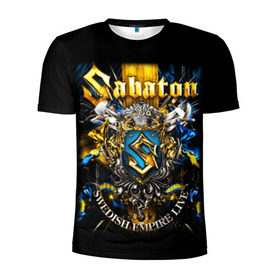Мужская футболка 3D спортивная с принтом Sabaton в Тюмени, 100% полиэстер с улучшенными характеристиками | приталенный силуэт, круглая горловина, широкие плечи, сужается к линии бедра | heavy metal | metal | sabaton | группы | метал | музыка | пауэр метал | рок | сабатон | хэви метал