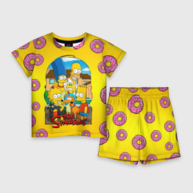 Детский костюм с шортами 3D с принтом Симпсоны (2) в Тюмени,  |  | bart | homer | lisa | simpsons | барт | гомер | лиза | мардж | пончик | симпсоны