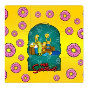 Магнитный плакат 3Х3 с принтом Симпсоны (3) в Тюмени, Полимерный материал с магнитным слоем | 9 деталей размером 9*9 см | bart | homer | lisa | simpsons | барт | гомер | лиза | мардж | пончик | симпсоны
