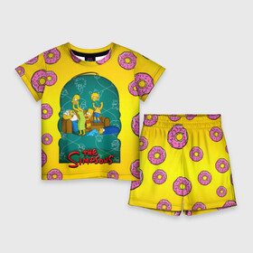 Детский костюм с шортами 3D с принтом Симпсоны (3) в Тюмени,  |  | bart | homer | lisa | simpsons | барт | гомер | лиза | мардж | пончик | симпсоны
