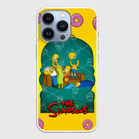 Чехол для iPhone 13 Pro с принтом Симпсоны (3) в Тюмени,  |  | bart | homer | lisa | simpsons | барт | гомер | лиза | мардж | пончик | симпсоны