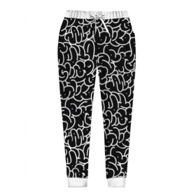 Женские брюки 3D с принтом Graffiti Lines в Тюмени, полиэстер 100% | прямой крой, два кармана без застежек по бокам, с мягкой трикотажной резинкой на поясе и по низу штанин. В поясе для дополнительного комфорта — широкие завязки | 