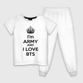 Детская пижама хлопок с принтом BTS & Keep Caalm в Тюмени, 100% хлопок |  брюки и футболка прямого кроя, без карманов, на брюках мягкая резинка на поясе и по низу штанин
 | Тематика изображения на принте: army | bad | boy | bts | btsarmy | calm | exo | jhope | jimin | jin | jungkook | k pop | keep | keep calm | kpop | mon | monster | rap | suga | wings | бтс | кип калм | кпоп | поп