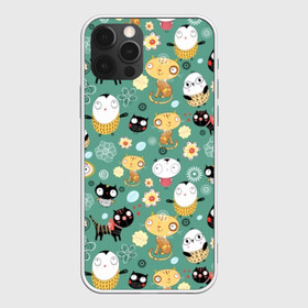 Чехол для iPhone 12 Pro Max с принтом Совы и котики в Тюмени, Силикон |  | детский | животные | кот | котенок | котики | кошки | малыши | милые | пингвин | ромашки | совенок | совы | узоры | цветочки