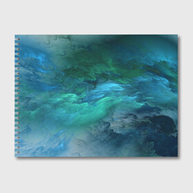 Альбом для рисования с принтом Изумрудные Облака в Тюмени, 100% бумага
 | матовая бумага, плотность 200 мг. | abstraction | абстракция | голубые | живопись | искусство | космос | краска | краски | облако | пар | природа | смешение красок | созвездие | стихия | туман | туманность