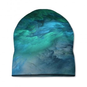 Шапка 3D с принтом Изумрудные Облака в Тюмени, 100% полиэстер | универсальный размер, печать по всей поверхности изделия | abstraction | абстракция | голубые | живопись | искусство | космос | краска | краски | облако | пар | природа | смешение красок | созвездие | стихия | туман | туманность