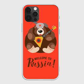 Чехол для iPhone 12 Pro Max с принтом Welcome to Russia в Тюмени, Силикон |  | animal | balalaika | bear | great | hat | musical | play | power | predator | russia | russian | star | welcome | wild | балалайка | валенки | великая | д | дикий | добро | животное | звезда | играет | инструмент | медведь | музыкальный | надпись | пожало