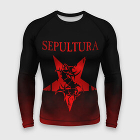 Мужской рашгард 3D с принтом Sepultura в Тюмени,  |  | sepultura | грув метал | группы | дэт метал | метал | музыка | рок | трэш метал