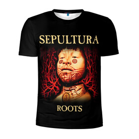 Мужская футболка 3D спортивная с принтом Sepultura в Тюмени, 100% полиэстер с улучшенными характеристиками | приталенный силуэт, круглая горловина, широкие плечи, сужается к линии бедра | Тематика изображения на принте: sepultura | грув метал | группы | дэт метал | метал | музыка | рок | трэш метал