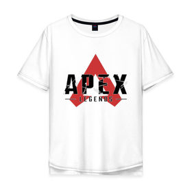 Мужская футболка хлопок Oversize с принтом Apex Legends Logo в Тюмени, 100% хлопок | свободный крой, круглый ворот, “спинка” длиннее передней части | apex | apex legends | bangalor | bloodhound | caustic | gibraltar | legends | lifeline | logo | mirage | pathfinder | titanfall | wraith | апекс