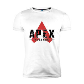 Мужская футболка премиум с принтом Apex Legends Logo в Тюмени, 92% хлопок, 8% лайкра | приталенный силуэт, круглый вырез ворота, длина до линии бедра, короткий рукав | apex | apex legends | bangalor | bloodhound | caustic | gibraltar | legends | lifeline | logo | mirage | pathfinder | titanfall | wraith | апекс