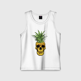 Детская майка хлопок с принтом Ананас в Тюмени,  |  | cool | creative | design | fruit | green | hype | new york | pineapple | skull | summer | supreme | vanguard | vegan | авангард | ананас | дизайн | зеленый | креатив | круто | лето | фрукт | хайп | череп