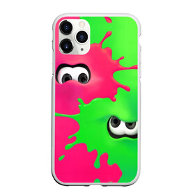 Чехол для iPhone 11 Pro Max матовый с принтом Splatoon 2 в Тюмени, Силикон |  | Тематика изображения на принте: booble gum | game | green | nintendo | pink | shooter | splatoon | switch | twitch | битва | брызги | глаза | головоногие | детям | драка | зеленый | игра | краска | краски | нинтендо | оружие | от третьего лица | розовый | стрелялки | шутер