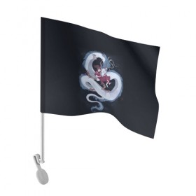 Флаг для автомобиля с принтом Унесённые призраками в Тюмени, 100% полиэстер | Размер: 30*21 см | аниме | безликий | сэн и таинственное исчезновение тихиро | унесённые призраками | хаку | хаяо миядзаки