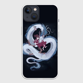 Чехол для iPhone 13 с принтом Нежность дракона и Тихиро в Тюмени,  |  | аниме | безликий | сэн и таинственное исчезновение тихиро | унесённые призраками | хаку | хаяо миядзаки