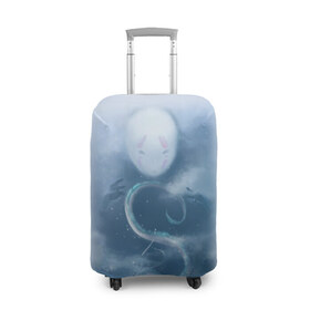 Чехол для чемодана 3D с принтом Унесённые призраками в Тюмени, 86% полиэфир, 14% спандекс | двустороннее нанесение принта, прорези для ручек и колес | аниме | безликий | сэн и таинственное исчезновение тихиро | унесённые призраками | хаку | хаяо миядзаки