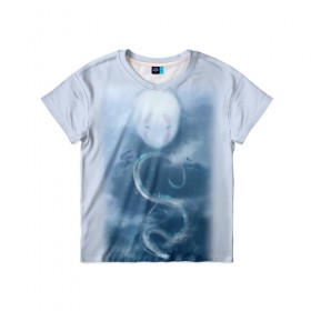 Детская футболка 3D с принтом Унесённые призраками в Тюмени, 100% гипоаллергенный полиэфир | прямой крой, круглый вырез горловины, длина до линии бедер, чуть спущенное плечо, ткань немного тянется | Тематика изображения на принте: аниме | безликий | сэн и таинственное исчезновение тихиро | унесённые призраками | хаку | хаяо миядзаки