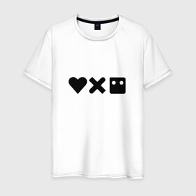 Мужская футболка хлопок с принтом LDR в Тюмени, 100% хлопок | прямой крой, круглый вырез горловины, длина до линии бедер, слегка спущенное плечо. | death | love death + robots | netflix | robots | любовь | нетфликс | роботы | сериал