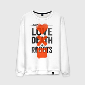 Мужской свитшот хлопок с принтом LOVE DEATH + ROBOTS в Тюмени, 100% хлопок |  | death | love death + robots | netflix | robots | любовь | нетфликс | роботы | сериал