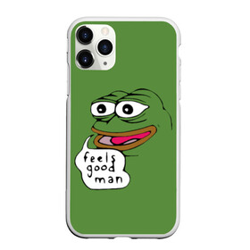Чехол для iPhone 11 Pro матовый с принтом Feels Good Man в Тюмени, Силикон |  | pepe | pepe frog | зеленая лягушка | лягушка | пепе