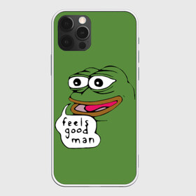 Чехол для iPhone 12 Pro Max с принтом Feels Good Man в Тюмени, Силикон |  | Тематика изображения на принте: pepe | pepe frog | зеленая лягушка | лягушка | пепе