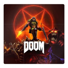 Магнитный плакат 3Х3 с принтом DOOM 4 в Тюмени, Полимерный материал с магнитным слоем | 9 деталей размером 9*9 см | 