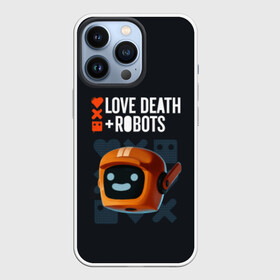 Чехол для iPhone 13 Pro с принтом Love, Death  Robots в Тюмени,  |  | Тематика изображения на принте: cartoon | death | fantasy | heavy | horror | metal | miller | netflix | robots | tim | witness | любовь | миллер | мультфильм | робот | роботы | тим | ужасы | фэнтези