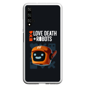 Чехол для Honor 20 с принтом Love Death & Robots в Тюмени, Силикон | Область печати: задняя сторона чехла, без боковых панелей | Тематика изображения на принте: cartoon | death | fantasy | heavy | horror | metal | miller | netflix | robots | tim | witness | любовь | миллер | мультфильм | робот | роботы | тим | ужасы | фэнтези