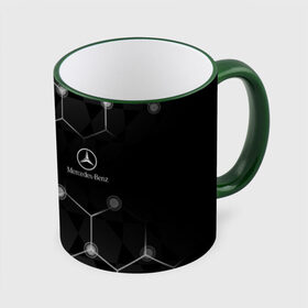 Кружка с полной запечаткой с принтом Mercedes в Тюмени, керамика | ёмкость 330 мл | Тематика изображения на принте: amg | mercedes | авто | автомобиль | иномарка | логотип | машина | мерседес | текстура