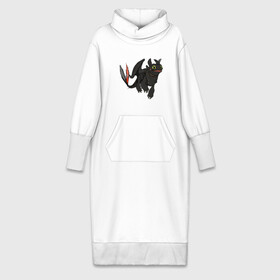 Платье удлиненное хлопок с принтом ночная фурия в Тюмени,  |  | how to train your dragon | night fury | беззубик | дракон | как приручить дракона | ночная фурия