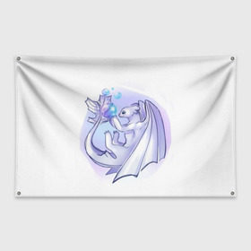 Флаг-баннер с принтом дневная фурия в Тюмени, 100% полиэстер | размер 67 х 109 см, плотность ткани — 95 г/м2; по краям флага есть четыре люверса для крепления | how to train your dragon | night fury | беззубик | дракон | как приручить дракона | ночная фурия