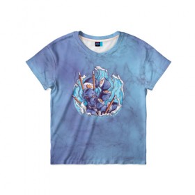 Детская футболка 3D с принтом Дракон Суши в Тюмени, 100% гипоаллергенный полиэфир | прямой крой, круглый вырез горловины, длина до линии бедер, чуть спущенное плечо, ткань немного тянется | japan | sushi | дракон | морское чудовище | палочки | суши | чудовище | япония | японская кухня