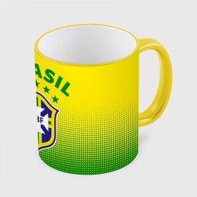 Кружка с полной запечаткой с принтом Бразилия в Тюмени, керамика | ёмкость 330 мл | brasil | brazil | бразилия | бразильская сборная | сборная бразилии | сборная бразилии по футболу | сборные | форма | футбол | футбольные сборные | чемпиона | чемпионат мира