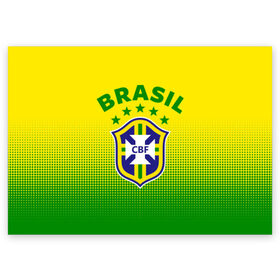 Поздравительная открытка с принтом Бразилия в Тюмени, 100% бумага | плотность бумаги 280 г/м2, матовая, на обратной стороне линовка и место для марки
 | brasil | brazil | бразилия | бразильская сборная | сборная бразилии | сборная бразилии по футболу | сборные | форма | футбол | футбольные сборные | чемпиона | чемпионат мира