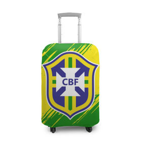 Чехол для чемодана 3D с принтом Бразилия в Тюмени, 86% полиэфир, 14% спандекс | двустороннее нанесение принта, прорези для ручек и колес | brasil | brazil | бразилия | бразильская сборная | сборная бразилии | сборная бразилии по футболу | сборные | форма | футбол | футбольные сборные | чемпиона | чемпионат мира