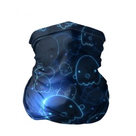 Бандана-труба 3D с принтом Ghosty в Тюмени, 100% полиэстер, ткань с особыми свойствами — Activecool | плотность 150‒180 г/м2; хорошо тянется, но сохраняет форму | абстракция | аниме | белый | кавай | каспер | милота | приведение | приведенька | призрак | свет | синий