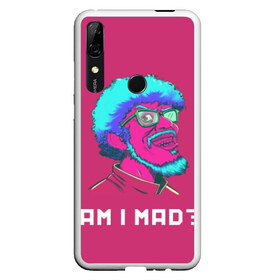 Чехол для Honor P Smart Z с принтом Am I MAD? в Тюмени, Силикон | Область печати: задняя сторона чехла, без боковых панелей | Тематика изображения на принте: game | games | hotline miami | mad | neon | rerto | retrowave | vhs | америка | безумие | игра | игры | неон | ретро | ретровейв | старое | хотлайн майами