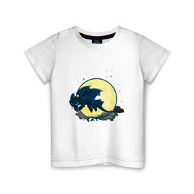 Детская футболка хлопок с принтом Как приручить дракона в Тюмени, 100% хлопок | круглый вырез горловины, полуприлегающий силуэт, длина до линии бедер | Тематика изображения на принте: 